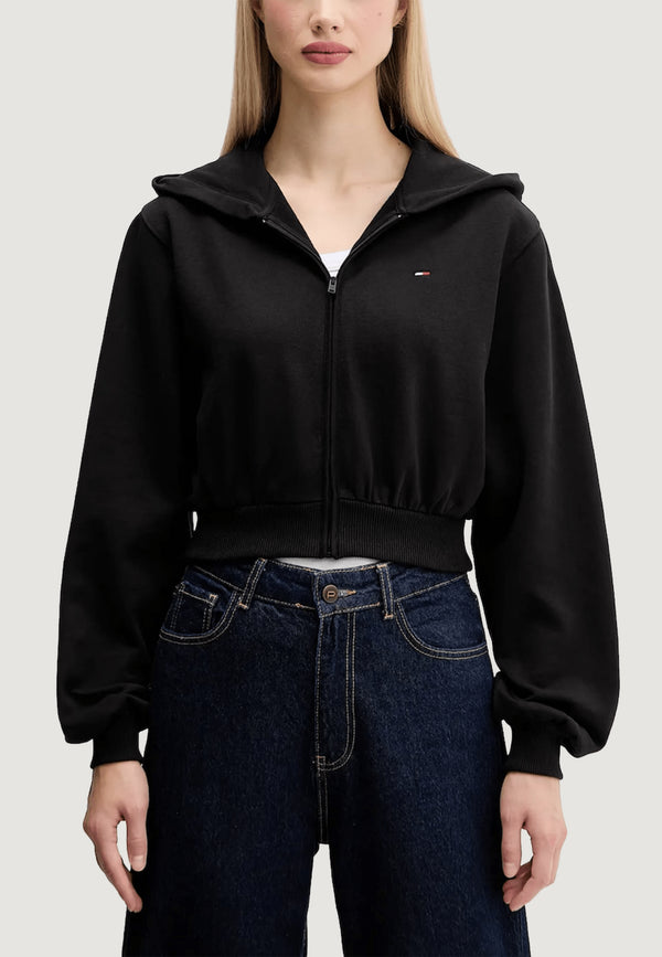 TOMMY JEANS Felpa con zip Felpa con cappuccio Tommy Hilfiger Jeans TJW RLX CRP S - FLAG Z XS  - Francavilla Moda